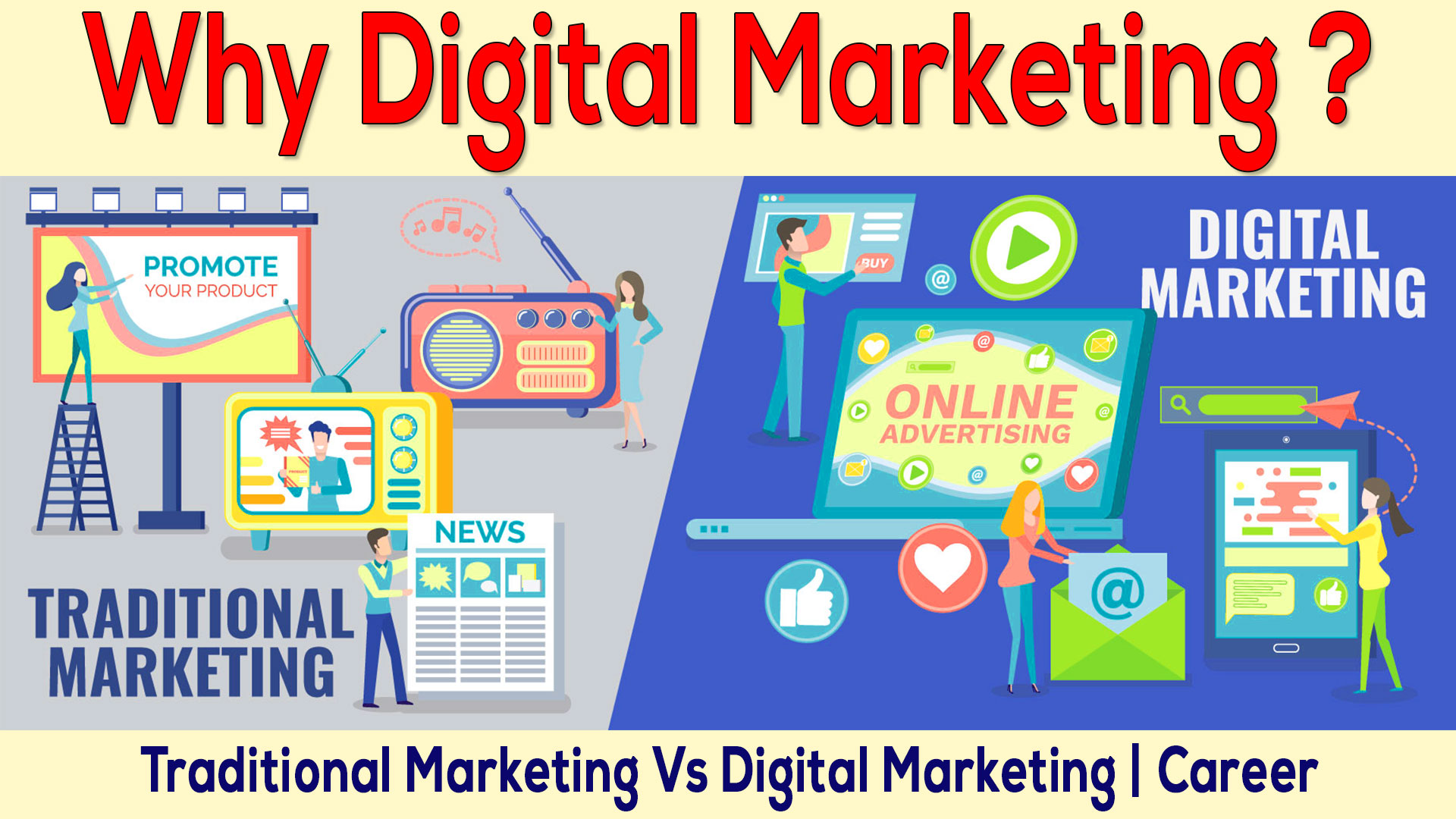 why digital marketing and traditional marketing vs digital marketing career